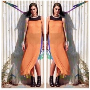 DIMEPIECE NWOT 🧡🖤 sheer maxi dress